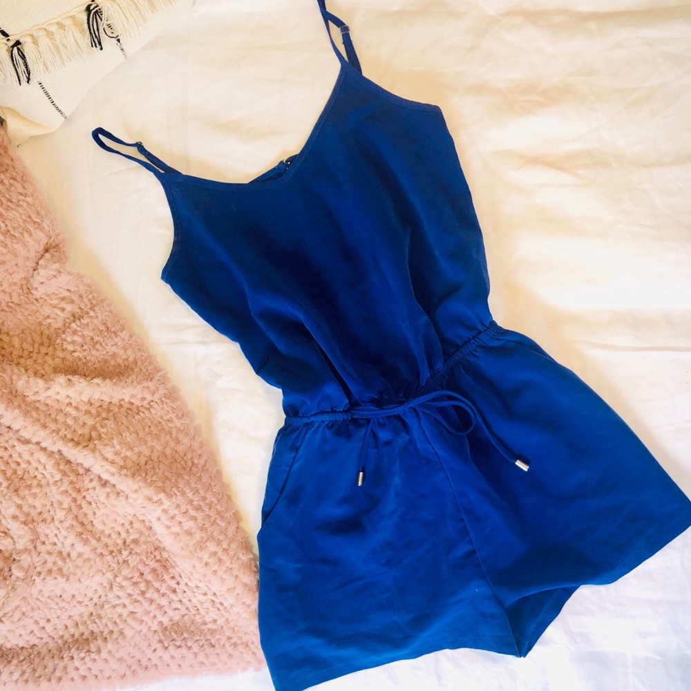 Anthropologie royal blue romper